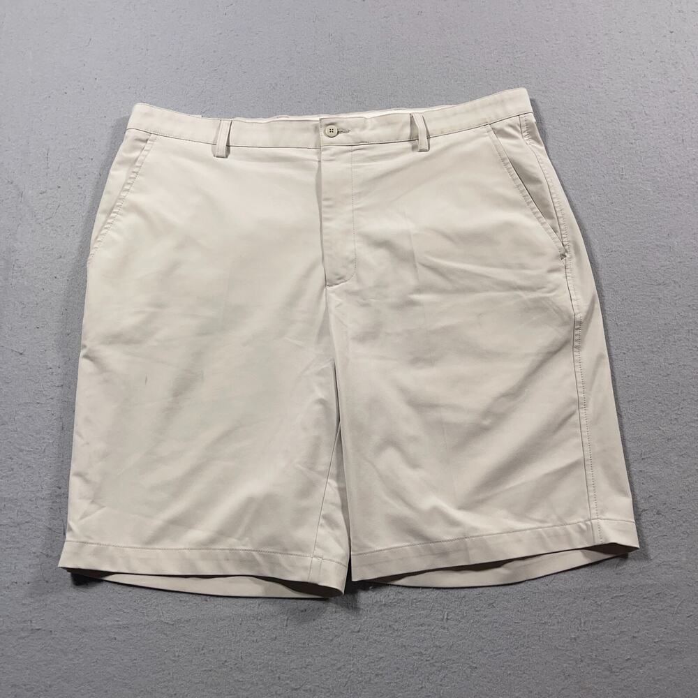 FootJoy Performance Golf Shorts Men 40‎ Stretch Flat Front Lightweight Beige